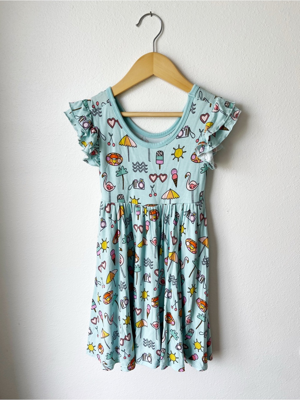 LITTLE SLEEPIES | Play by LS Bamboo Ruffle Sleeve Dress | 5
